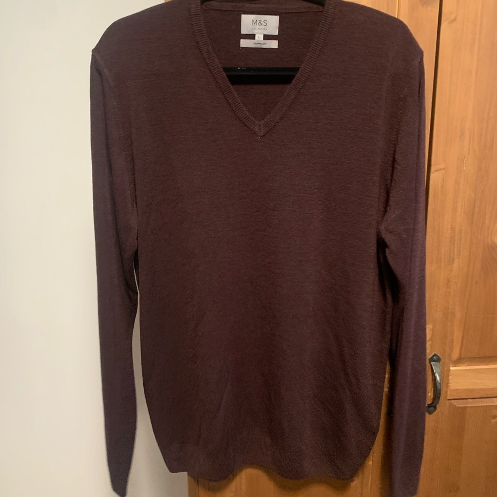 Burgundy V-Neck Sweater